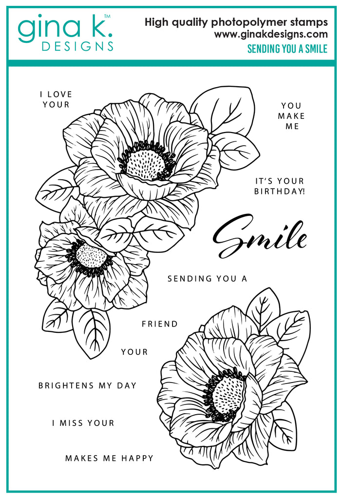 Gina K Designs Sending You a Smile Clear Stamps as32