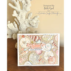 Simon Says Stamp Embossing Folder Sensational Seashells sf495 Friend Like You Summer Card