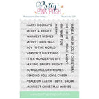 Pretty Pink Posh Sentiment Strips Christmas Clear Stamps