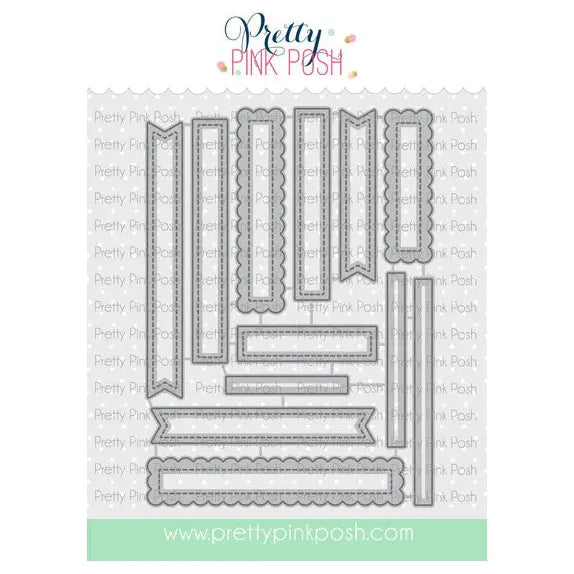 Pretty Pink Posh Sentiment Strips Dies