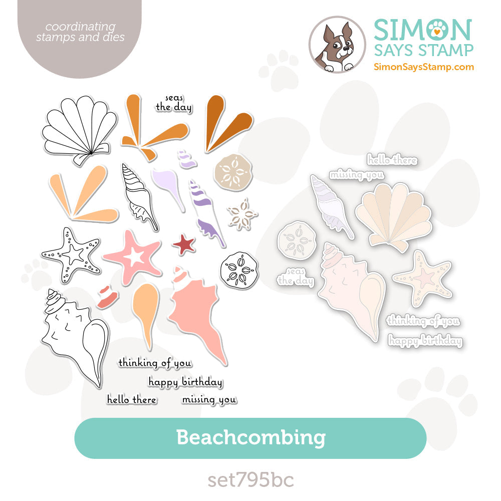 Simon Says Stamps and Dies Beachcombing set795bc Sunny Vibes