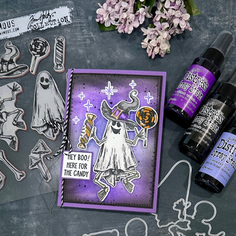 Tim Holtz Cling Rubber Stamps Halloween Doodles cms437