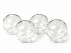Set of 4 Mini Glass Snowglobes