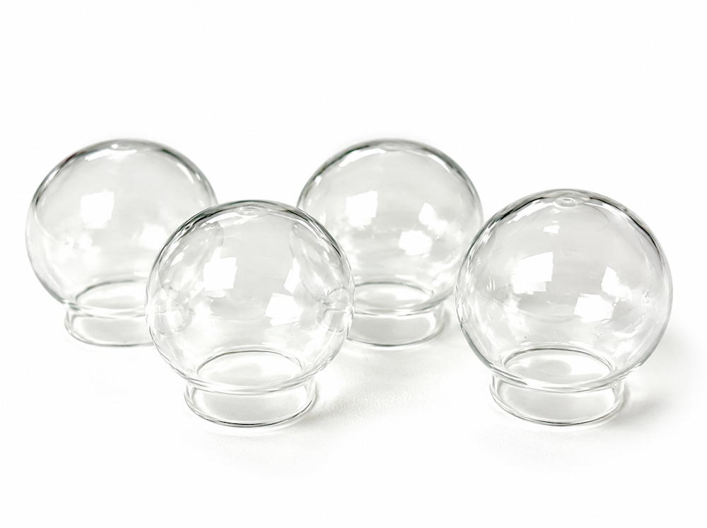 Set of 4 Mini Glass Snowglobes