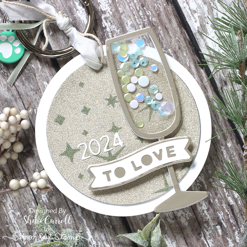 CZ Design Champagne Flute Wafer Die czd220 Diecember Cheers to Love Art Journal Opener | color-code:ALT02