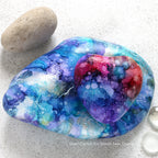 Tim Holtz Alcohol Ink Set INDIGO AND VIOLET SPECTRUM Ranger tak69775 Alcohol Inked Rocks Project | color-code:ALT01