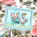 Tim Holtz Distress Watercolor Pencils Bundle of 73 And Sharpener Ranger Spring Chicken Card | color-code:ALT09