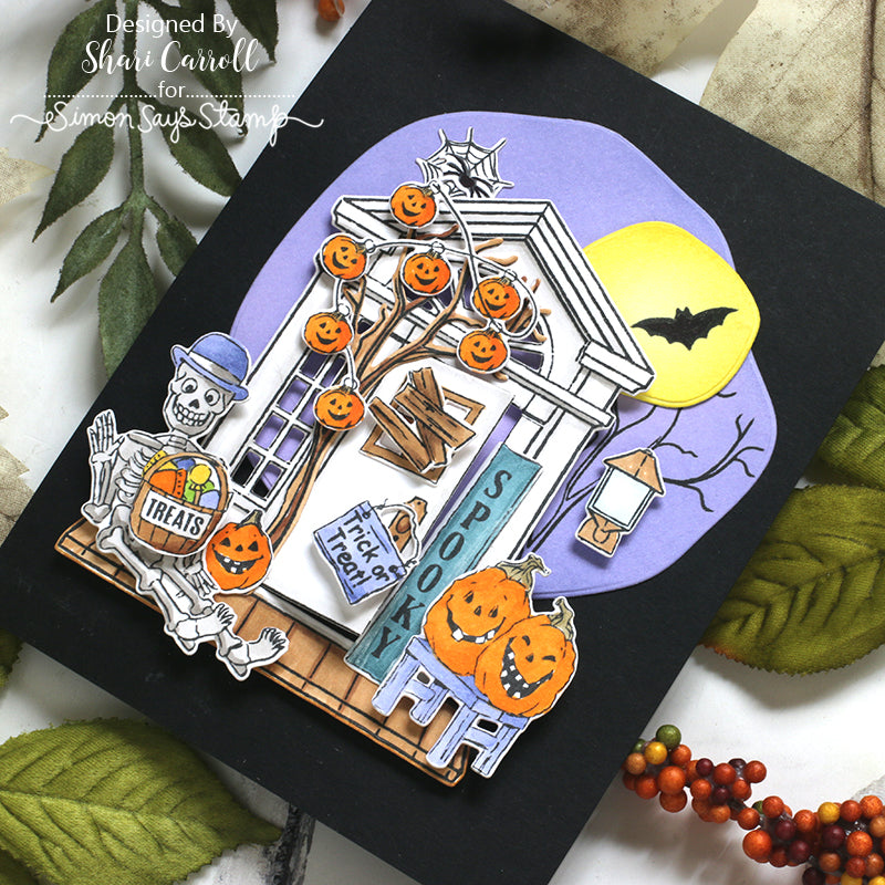 Art Impressions FRONT PORCH Clear Stamps and Dies Set 5512 Halloween Scene | color-code:ALT01