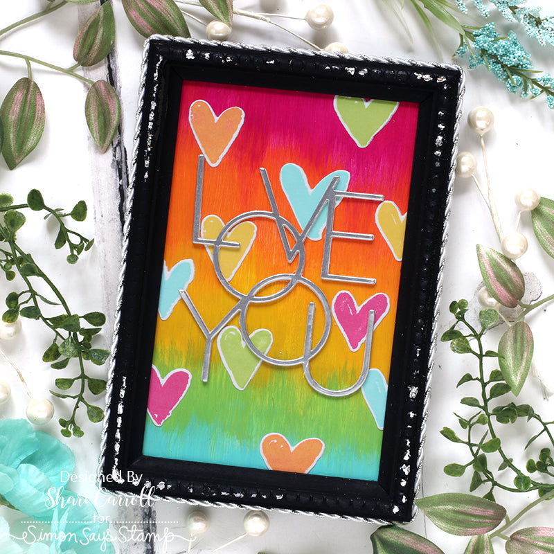 Tim Holtz Flip Top Distress Paint Twisted Citron Ranger TDF50216 Bold Love You Card | color-code:ALT02
