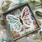 Waffle Flower Pop Up Butterflies Panel Die 421327 shadow box | color-code:ALT03