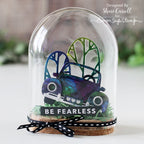 Tim Holtz Alcohol Pearls Ink INTRIGUE Ranger tan65104 Mixed Media with Shari Carroll 60’s Style Be Fearless | color-code:ALT05