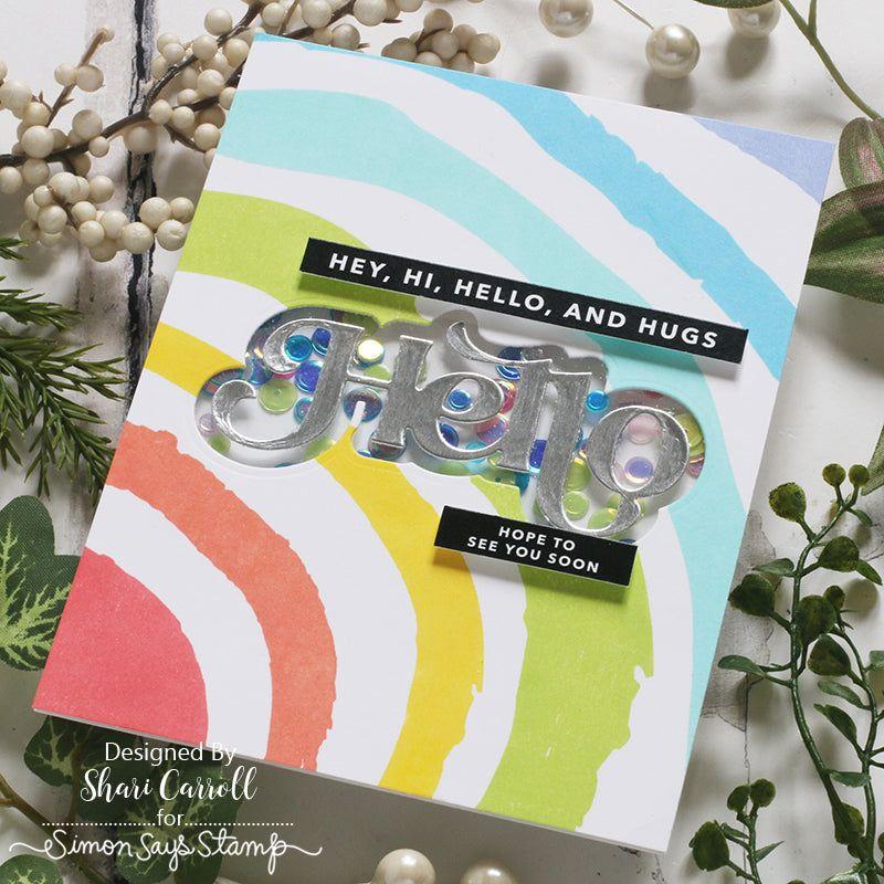 Simon Says Cling Stamps Painted Rainbow sss102699 Dear Friend Hello Card | color-code:ALT07