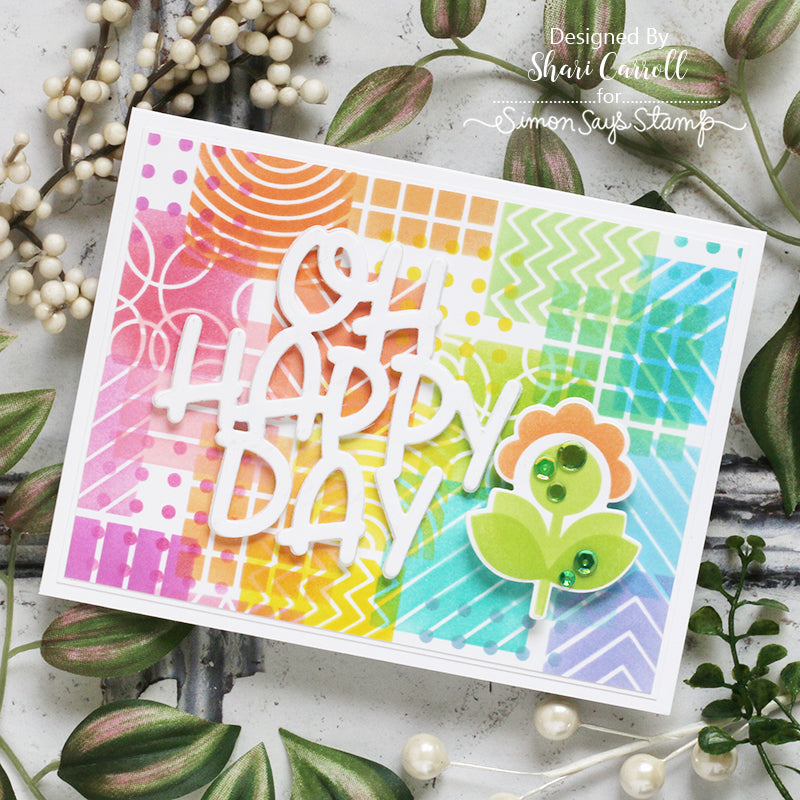Simon Says Stamp Oh Happy Day Wafer Dies sssd112822 Out Of This World Happy Day Card | color-code:ALT01