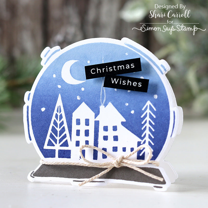 Simon Says Stamp Festive Print Wafer Dies sss472 Christmas Card