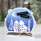 Simon Says Stamp Festive Print Wafer Dies sss472 Christmas Card