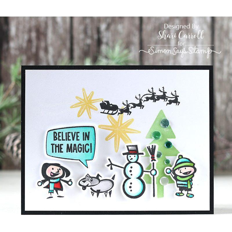 Tim Holtz Christmas Cartoons Stamps with Simon Says Stamp Dies Bundle setcc24