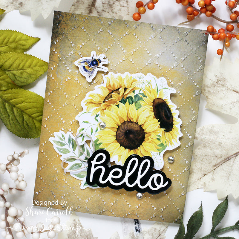 Simon Says Stamp Card Kit of the Month September 2023 Bee Happy ck0923 Hello Card | color-code:ALT16