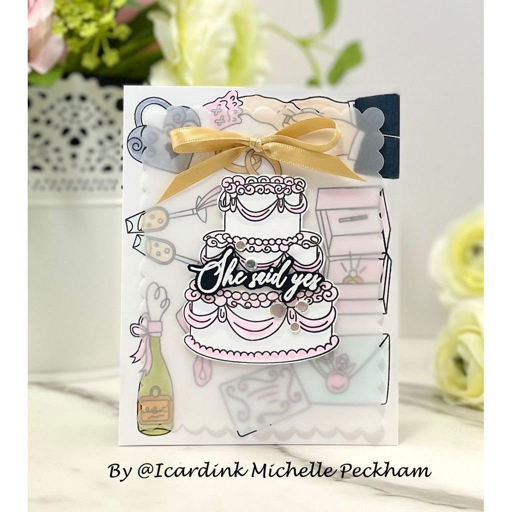 Simon Says Stamps and Dies She Said Yes set970ss You Are My Favorite Wedding Card