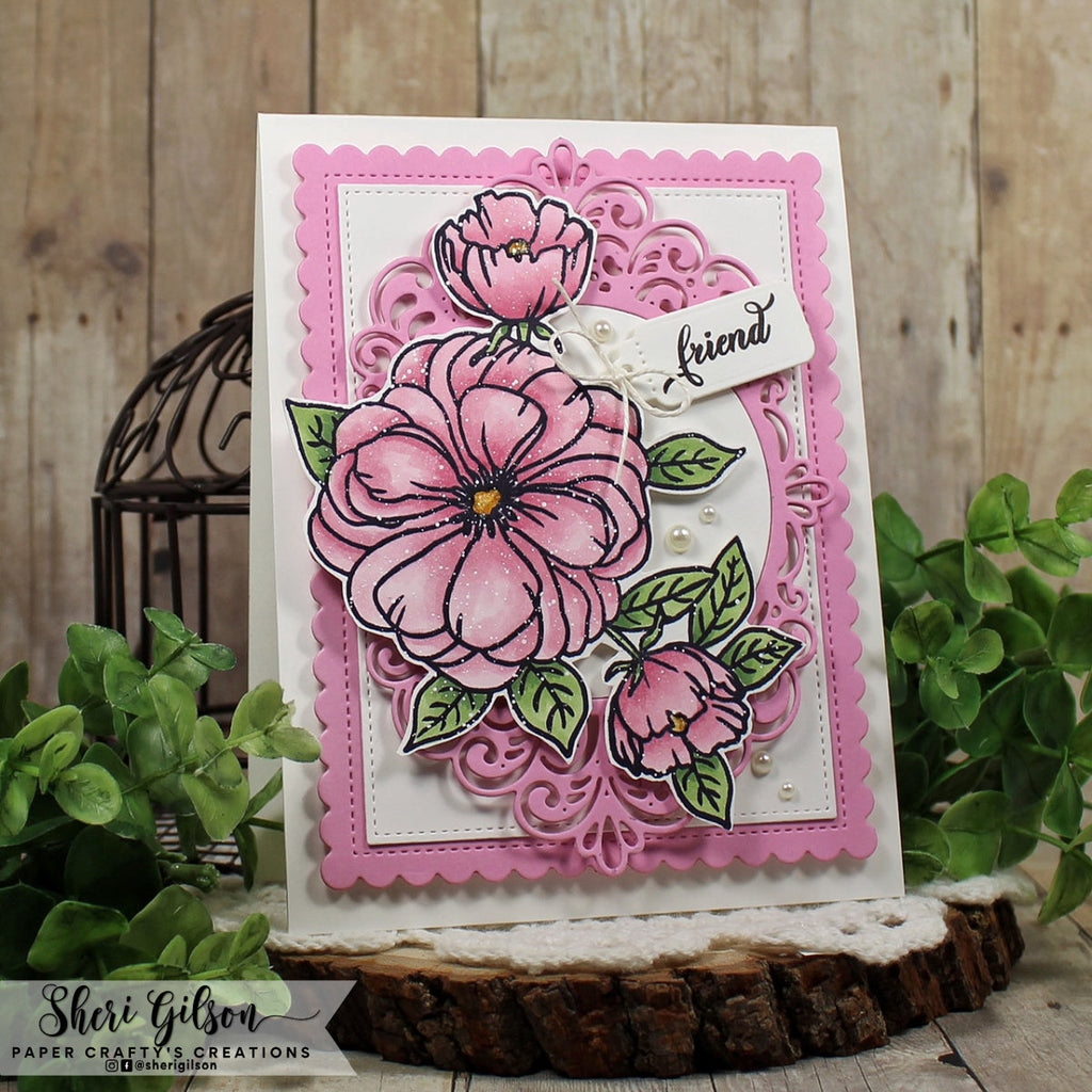 Gina K Designs Smiling Blooms Clear Stamps as38 friend | color-code:alt1