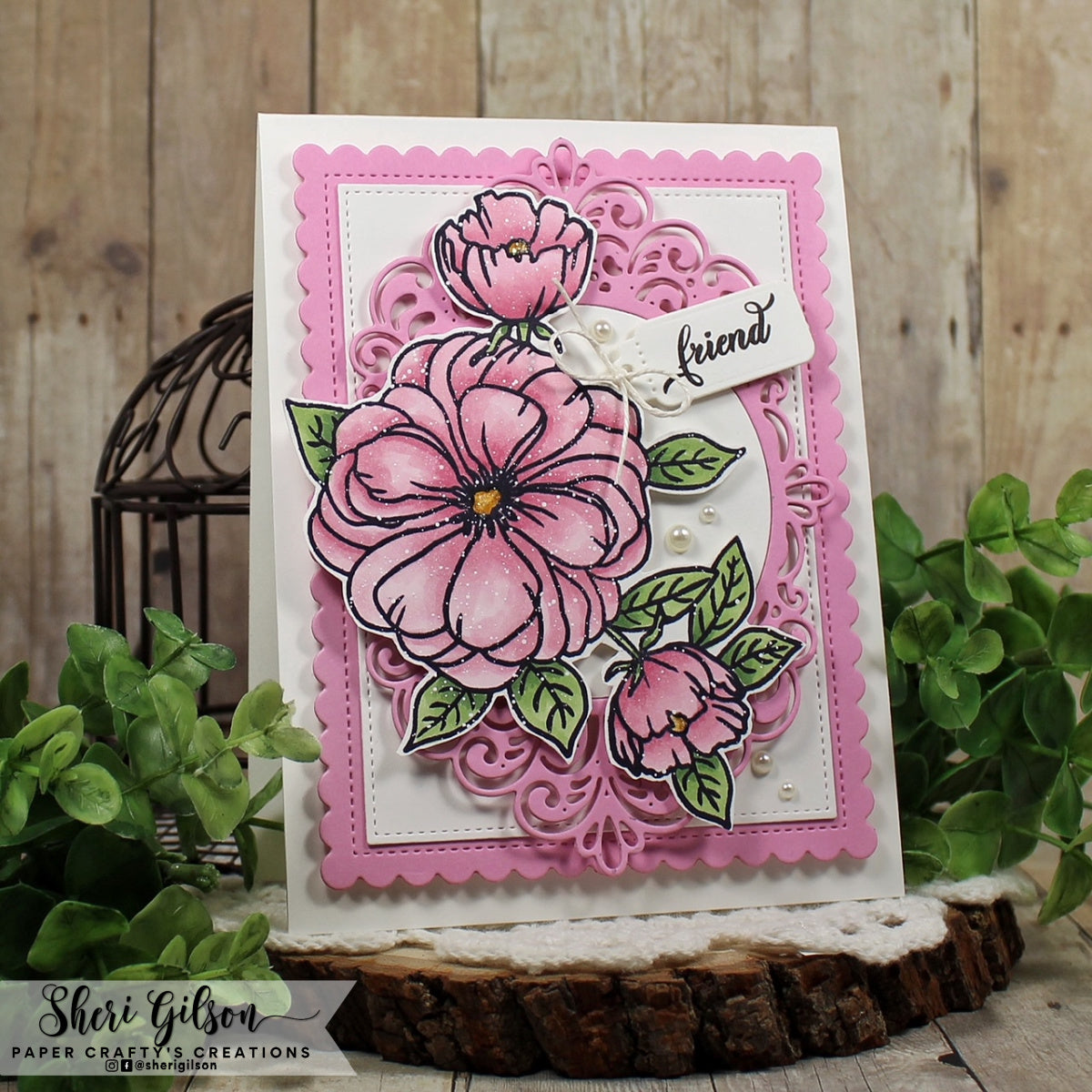 Gina K Designs Smiling Blooms Clear Stamps as38 friend | color-code:alt1