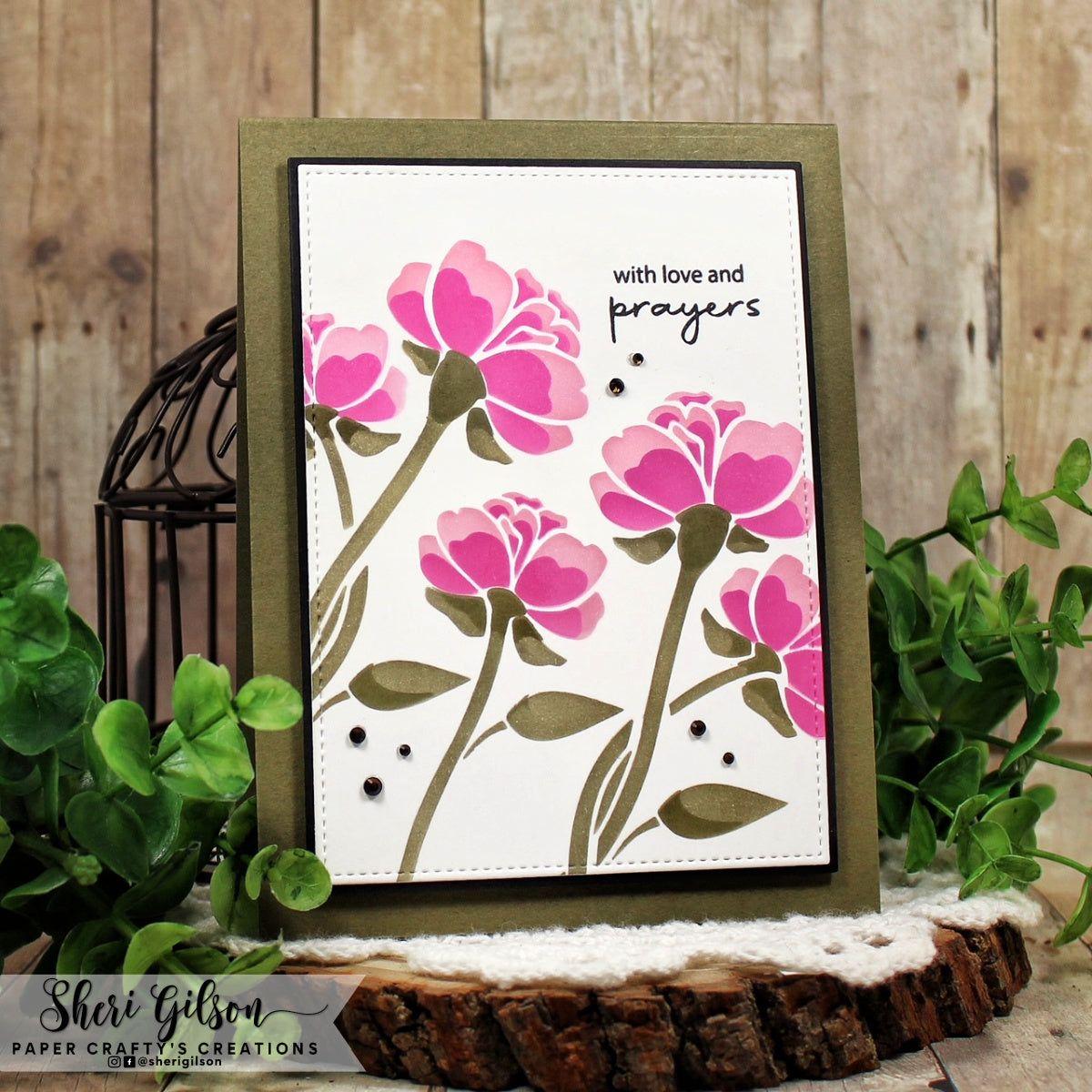 Gina K Designs Twisted Stems Layering Stencils gkdst74 prayers | color-code:alt1