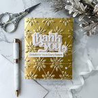 Simon Says Stamp Embossing Folder Shimmer Lattice sf430 Festive Fun Winter Thank You Card | color-code:ALT05