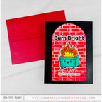 Simon Says Stamp Stencil Brick Wall 1121st Shine On Heather Ruwe Dumpster Fire Card | color-code:ALT05