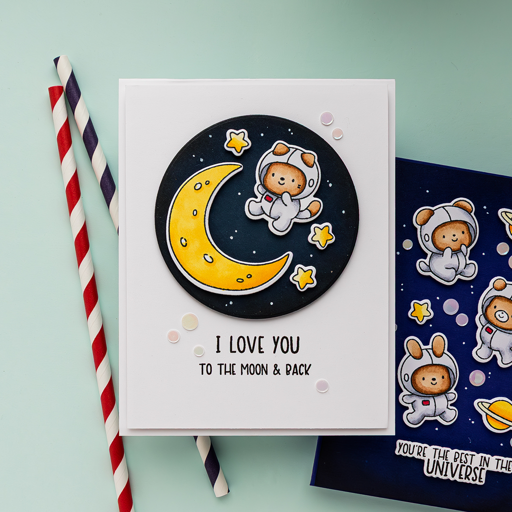 Simon Says Clear Stamps Shoot for the Moon 3236ssc Happy Camper Love You Card | color-code:ALT03