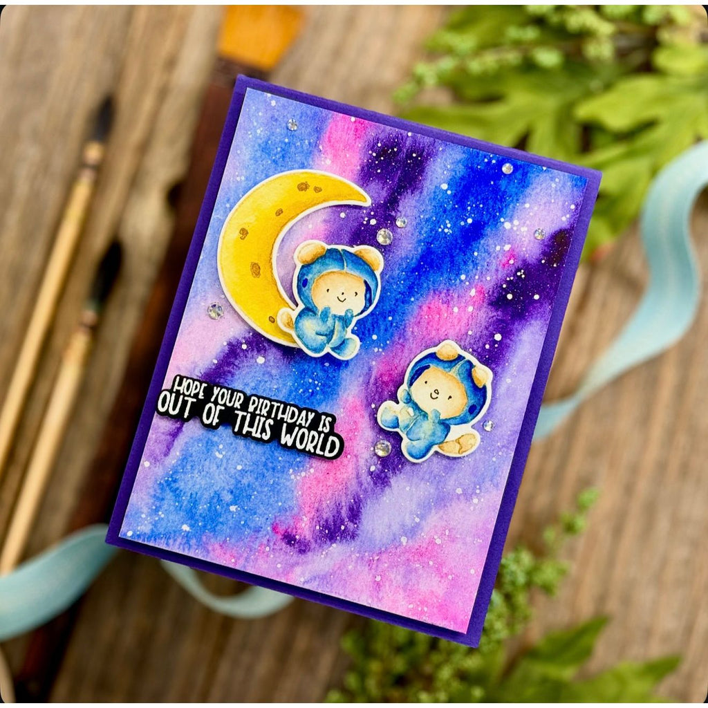 Simon Says Stamp Shoot for the Moon Wafer Dies 1345sdc Happy Camper Birthday Card