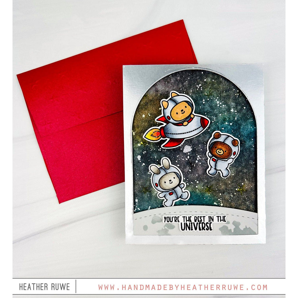 Simon Says Clear Stamps Shoot for the Moon 3236ssc Happy Camper Best in the Universe Card | color-code:ALT04