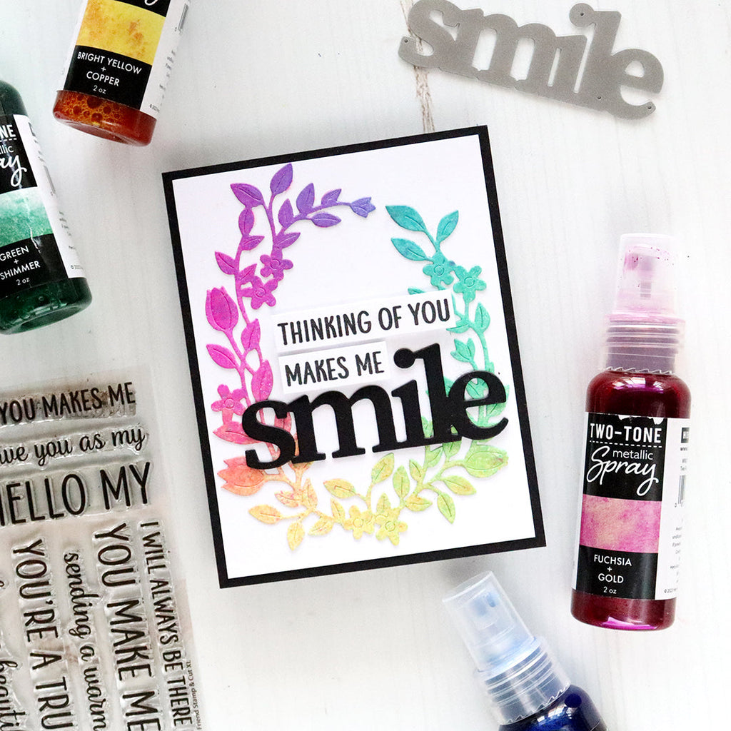 Hero Arts Stamp and Cuts XL Smile Friend Clear Stamp and Die Set dc307 smile