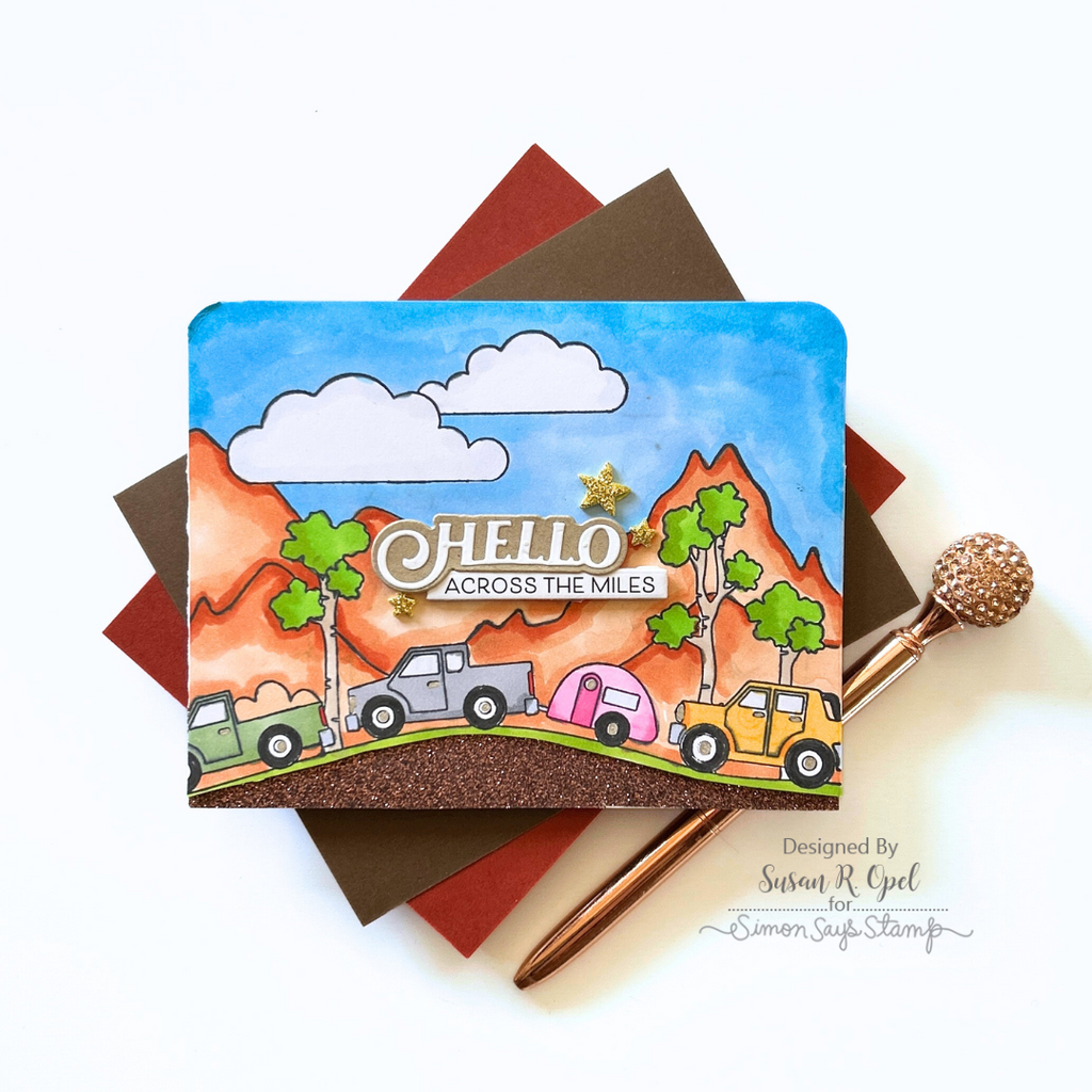 Simon Says Stamp Showboat Hello Wafer Dies s1025 Friend Like You Hello Card