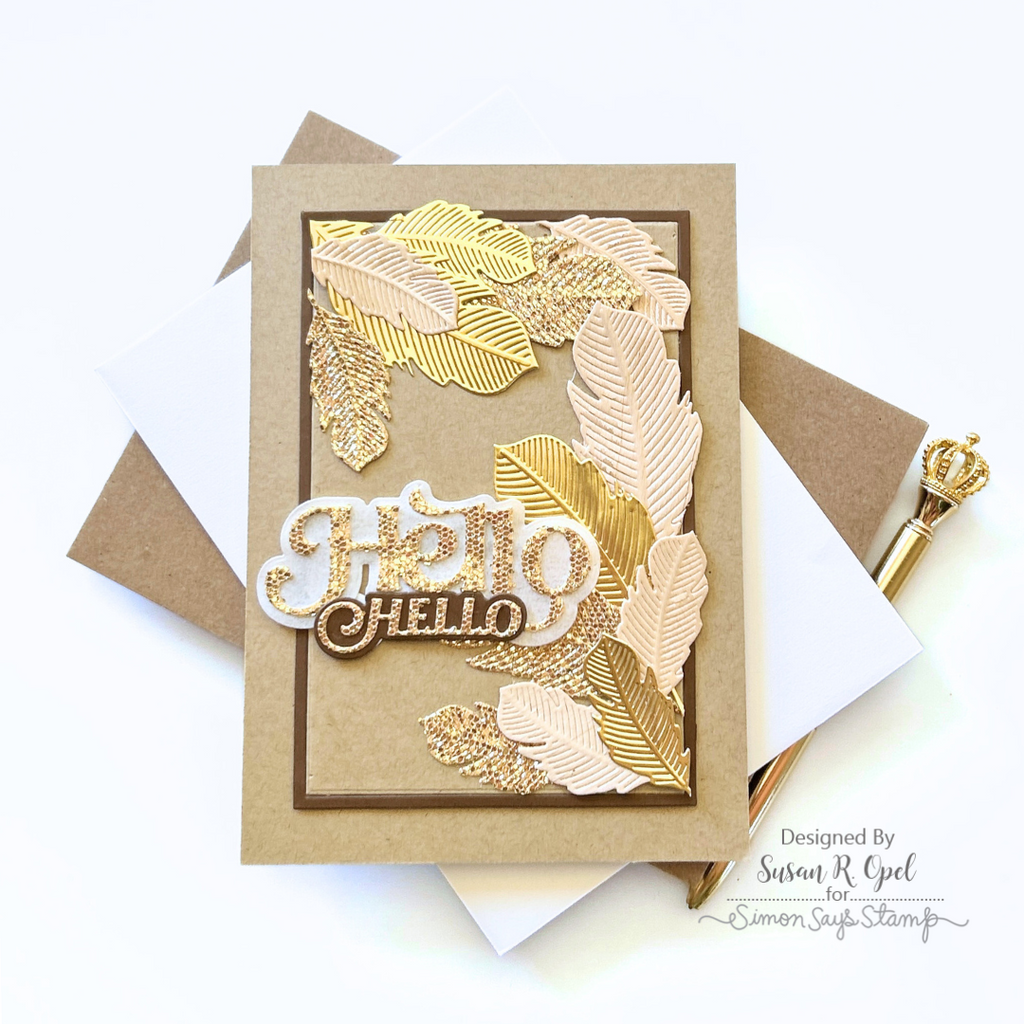 Simon Says Stamp Showboat Hello Wafer Dies s1025 Friend Like You Hello Card | color-code:ALT02