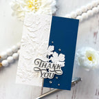 Simon Says Stamp Showboat Thank You Wafer Dies s1027 Happy Camper Thank You Card