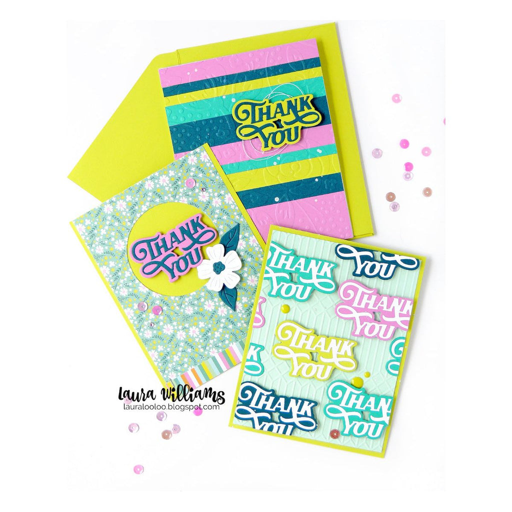 Simon Says Stamp Showboat Thank You Wafer Dies s1027 Happy Camper Thank You Cards | color-code:ALT01