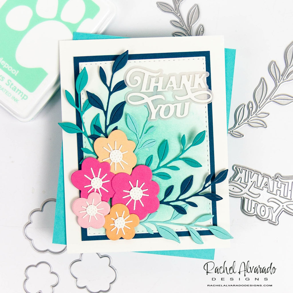 Simon Says Stamp Showboat Thank You Wafer Dies s1027 Happy Camper Thank You Card | color-code:ALT02