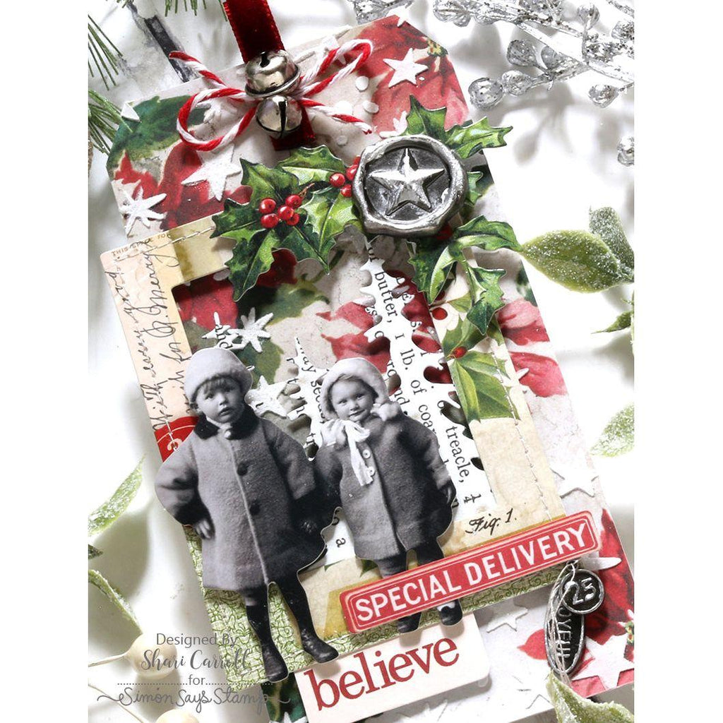 Dina Wakley Ranger 8 and 10 WHITE Assorted Media Tags mda64619 Christmas Tag Project | color-code:ALT02