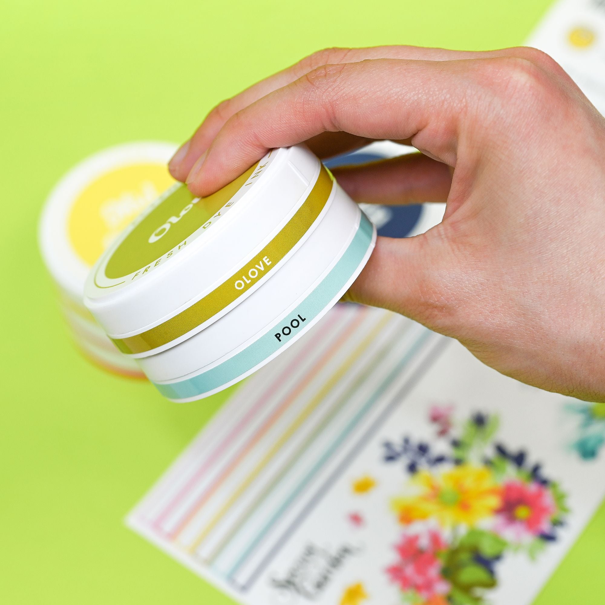 Altenew Round Ink Pads Label Set Deco Garden alt7984 stickers