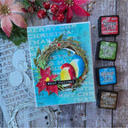 Simon Says Stamp Side Perched Bird Wafer Die s1039 Sugar and Spice Holiday Card
