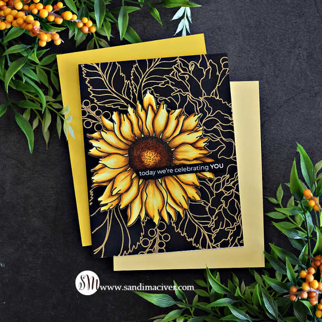 Simon Says Clear Stamp Sunflower Dreams 1294ss STAMPtember Birthday Card | color-code:ALT07