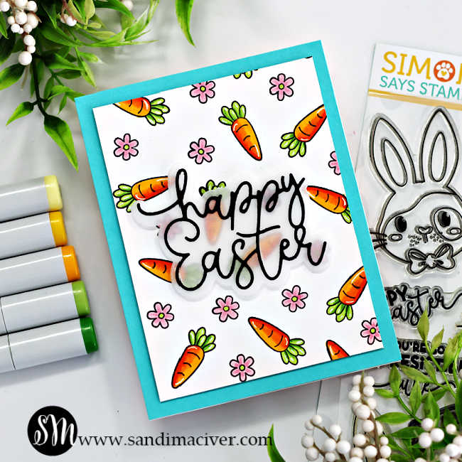 Simon Says Stamp Bouncy Happy Easter Wafer Dies 1267sd Rain or Shine Easter Card | color-code:ALT08