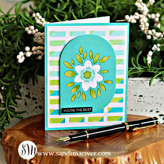 Simon Says Stamp Stencil Receding Squares 1083mt You Are My Favorite The Best Card | color-code:ALT08