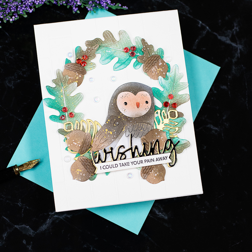 Simon Says Stamp! Simon Says Stamp LAYERED OWL Wafer Die s760 Thinking of You Card | color-code:ALT01