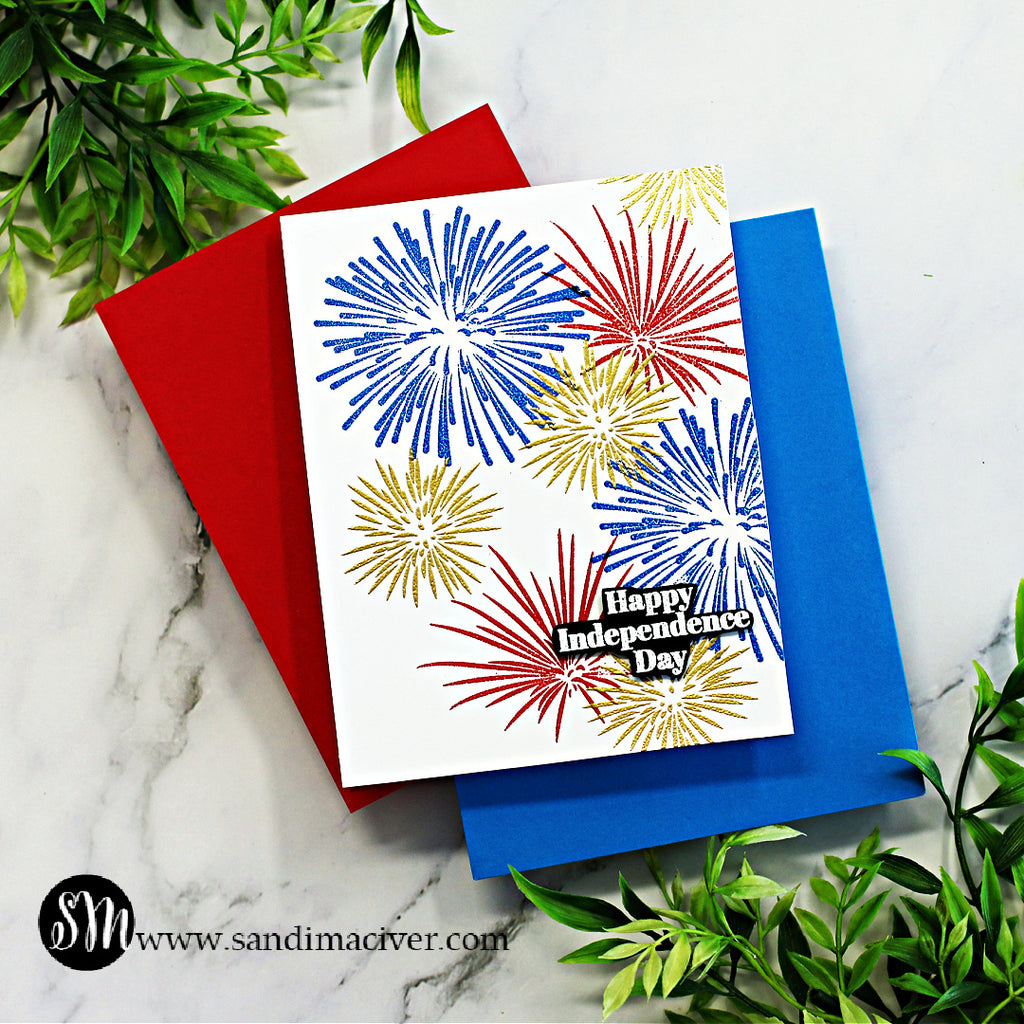 Simon Says Clear Stamps Celebration Fireworks sss302698c Out Of This World July 4th Card | color-code:ALT05