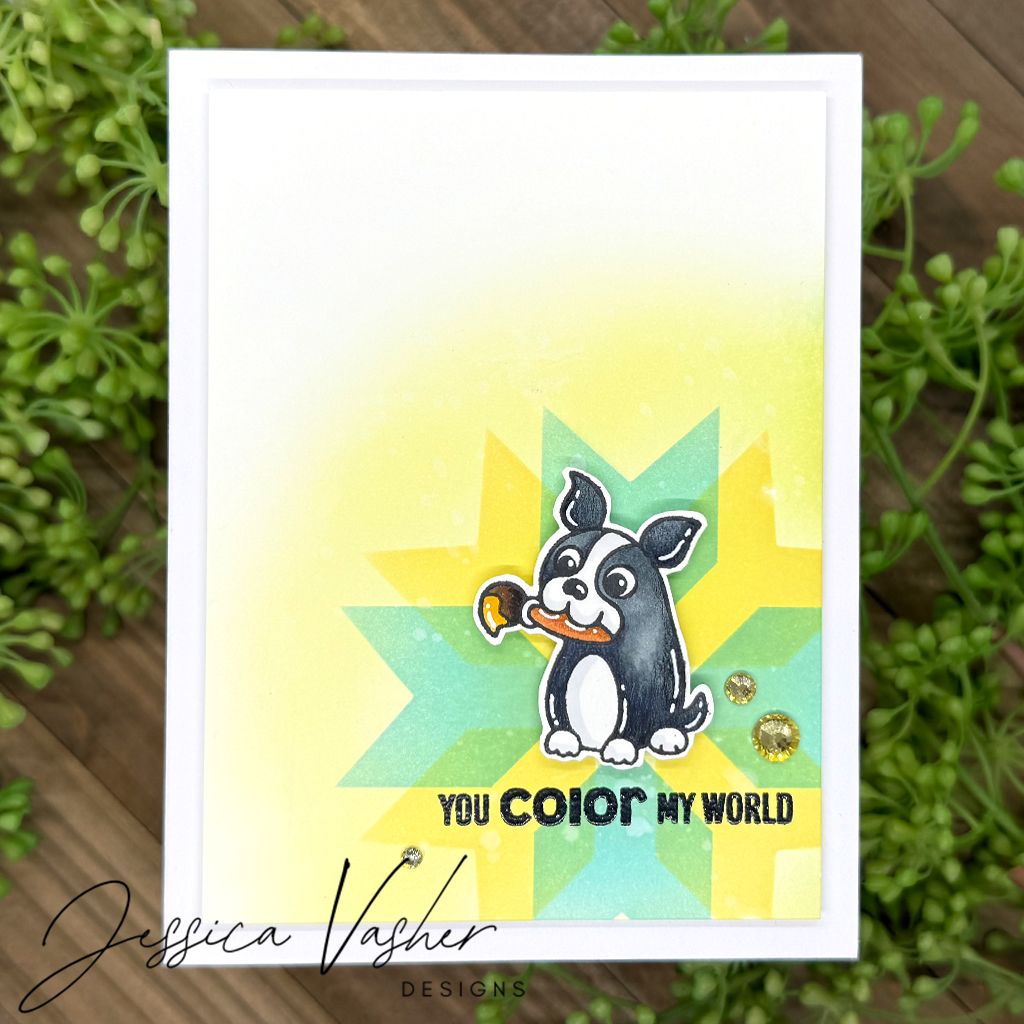 Simon Says Stamps and Dies Simon's Pawty set1027sp Friend Card