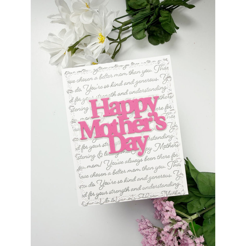 Simon Says Clear Stamp Best Mom Background 1388ss In My Heart Bold Mother's Day Card