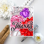 Simon Says Clear Stamp Floral Follies Background 1414ss Stamptember Charlene Madrid Bold Floral Thanks Card