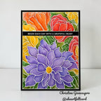 Simon Says Clear Stamp Floral Follies Background 1414ss Stamptember Christine Giancaspro Floral Encouragement Card