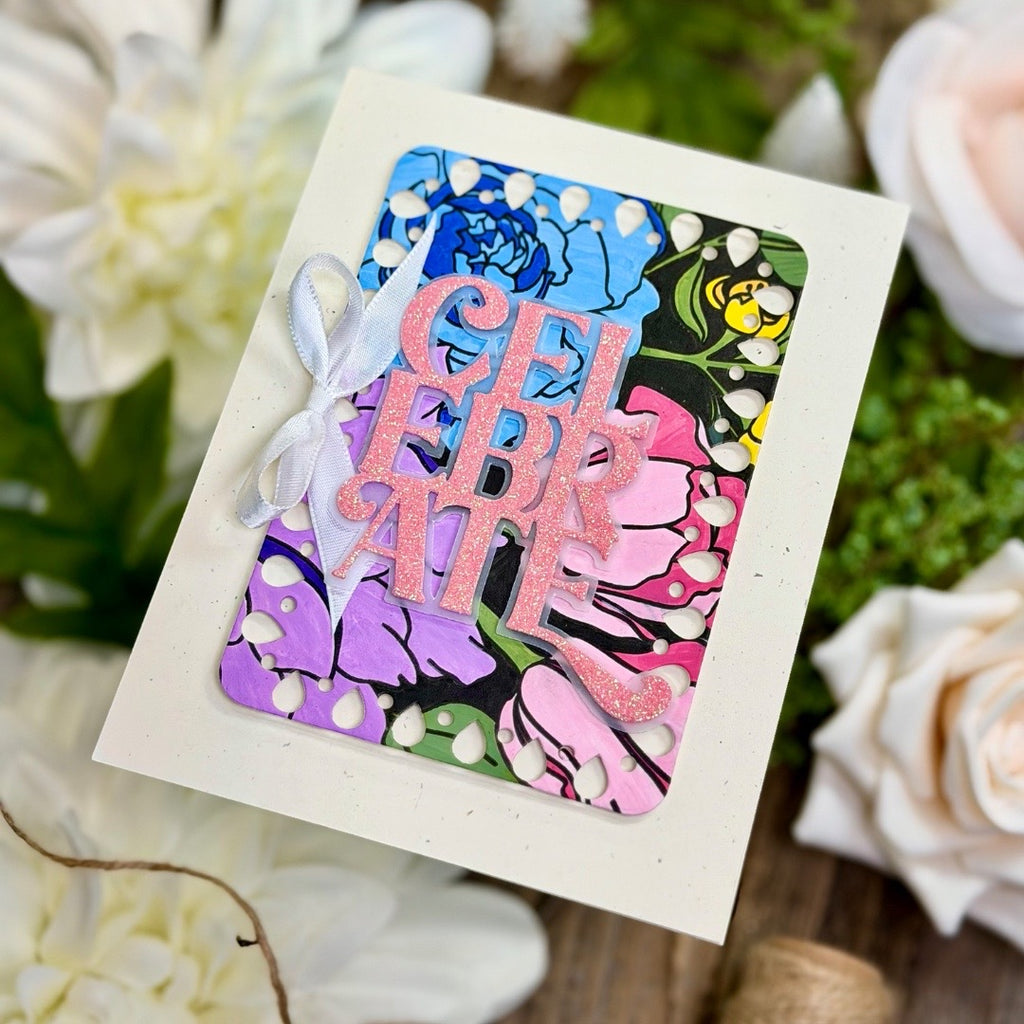 Simon Says Clear Stamp Floral Follies Background 1414ss Stamptember Joe Sysavath Floral Celebrate Card