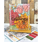 Simon Says Clear Stamp Floral Follies Background 1414ss Stamptember Maggie Haas Floral Celebrate Card
